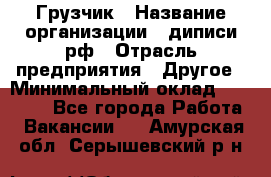 Грузчик › Название организации ­ диписи.рф › Отрасль предприятия ­ Другое › Минимальный оклад ­ 13 500 - Все города Работа » Вакансии   . Амурская обл.,Серышевский р-н